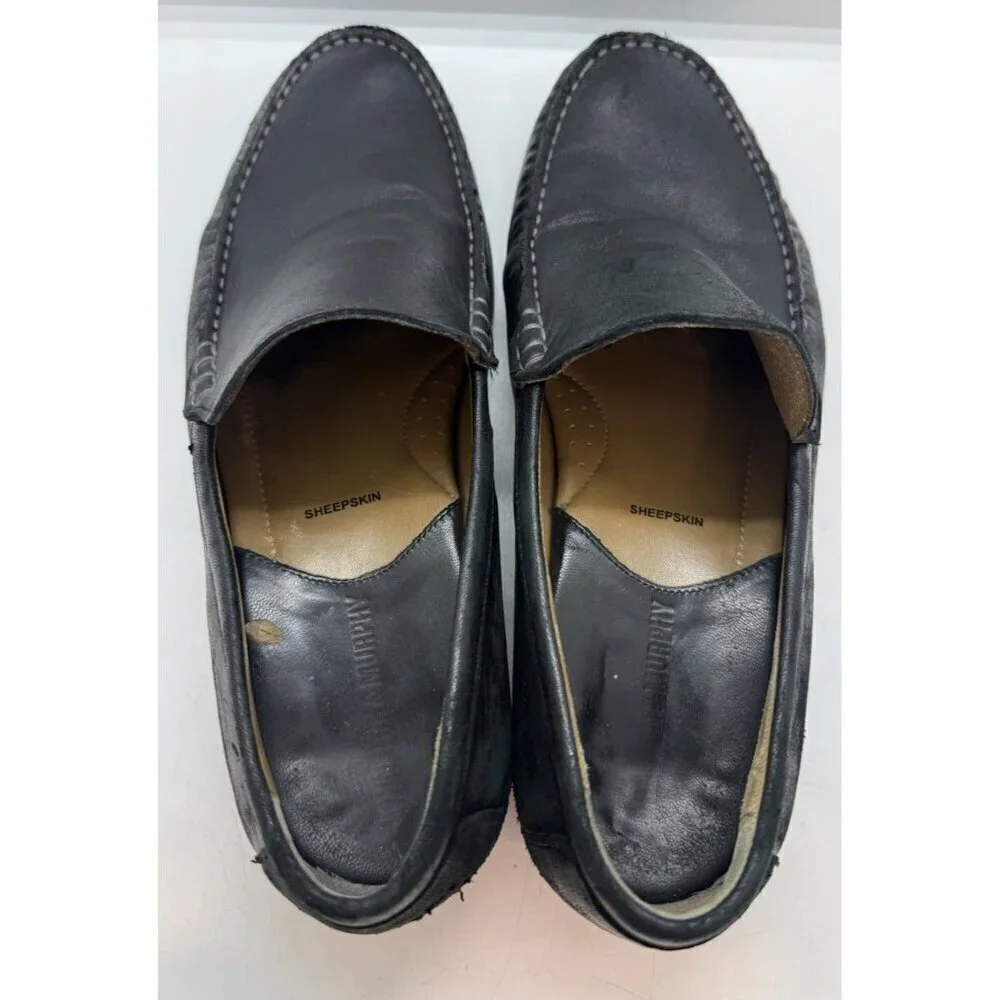 Johnston Murphy Cresswell 20 8471 Black Sheepskin Leather Men's Loafers Size 8M